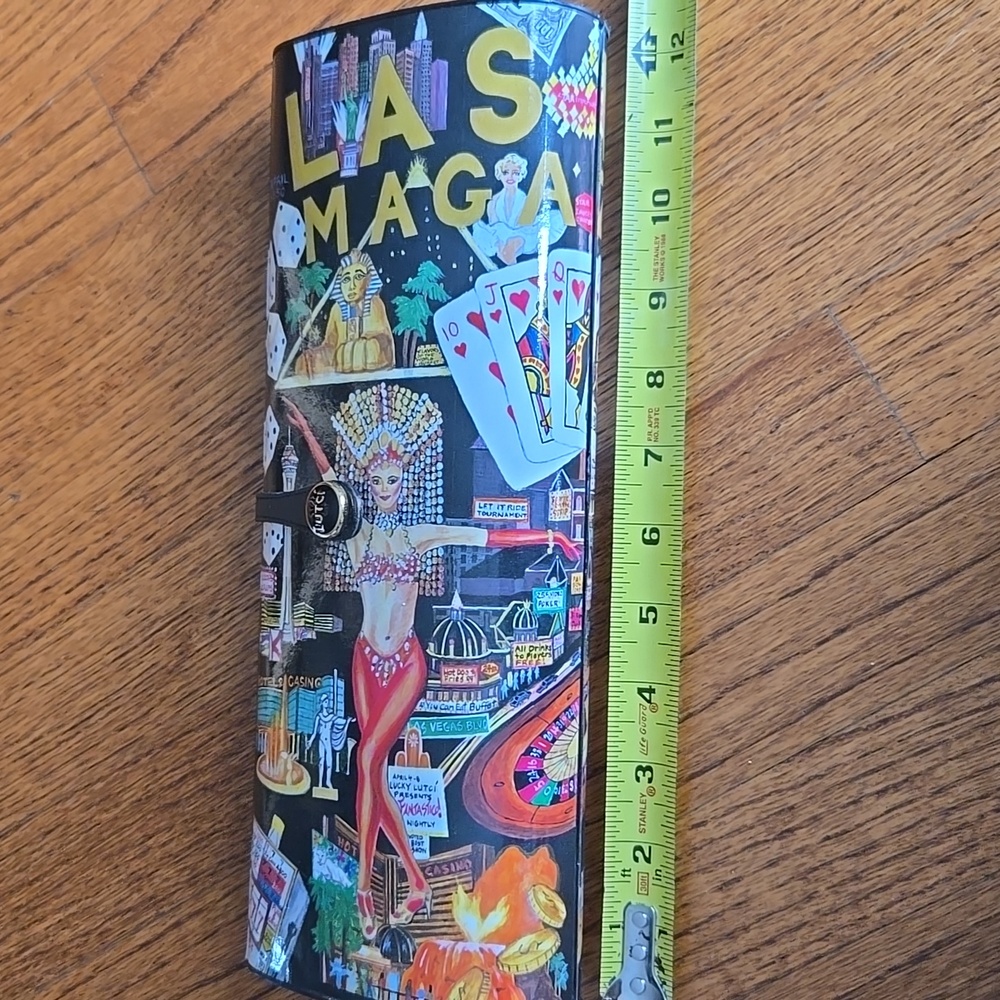 Lutci Y2K Hard Shell "Las Vegas" Themed Shoulder Strap Clutch Bag - Picture 12 of 16